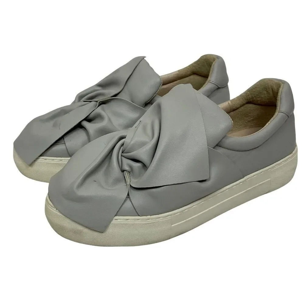 J/‎ SLIDES NYC Slip On Woman Leather Shoes Size 7.5 Gray